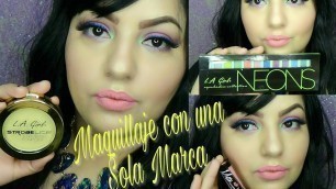 'Maquillaje usando L A Girl Cosmetics- Una Sola Marca - Maquillaje Desde Cero'