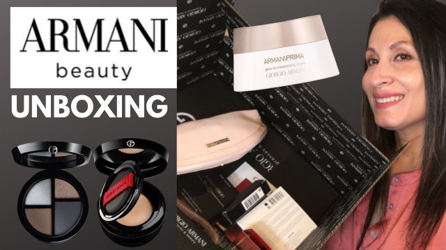 'ARMANI BEAUTY Unboxing: Armani Prima, AyesToKill Eye Shadow, Power Fabric Foundation Balm and more