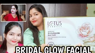 'Lotus Herbals Radiant Bridal Glow Rose Gold Facial |  5 Easy Steps Bridal Facial at home |'