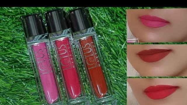 'Lotus herbals Eco Stay Matte Lip Lacquer Review and Swatches in Hindi | lotus makeup | STYLONIKA'