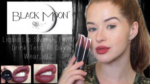'Black Moon Cosmetics! First Impression, Food/Drink Test, Swatch ON LIPS, Review!'