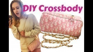 'DIY!! Dior Makeup Bag to Crossbody Purse Transformation'