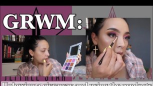 'GRWM: unboxing and using Jeffree Star Cosmetics giveaway 