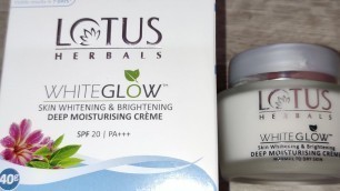 'Lotus Herbals Skin Whitening & BrighteNing Cream Review/लोटस हर्बल स्किन व्हाइटनिंग क्रीम रिव्यू'