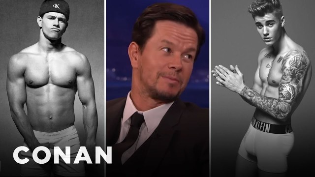 'Mark Wahlberg: Justin Bieber Sent Me His Calvin Klein Ad | CONAN on TBS'