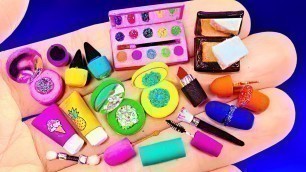 '21 DIY Doll Makeup with CLAY ~ Barbie cosmetics: Nail polish, Lipstick, Eyeshadow, Mascara and more'