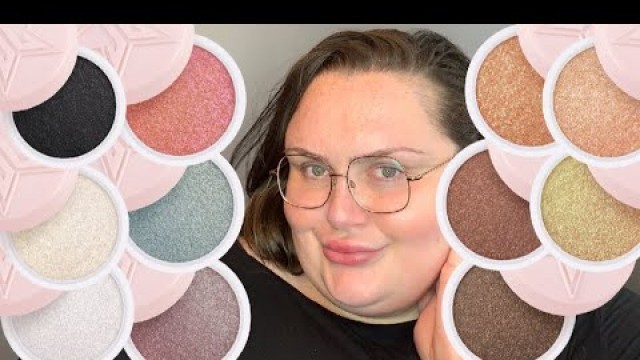 'Eye Swatching EVERY NEW Jeffree Star Cosmetics Eye Gloss Powder'