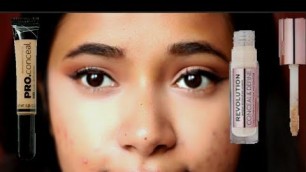 'Makeup Revolution Concealer Vs L.A Girl Pro Concealer on Indian Skin'