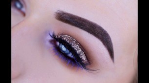 'Bronze Glitter and Purple Eye Tutorial | Nyx Cosmetics'