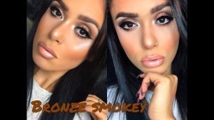 'Bronze Smokey Eye Makeup Tutorial | Smashbox, LA girl, LA splash, MAC Cosmetics'