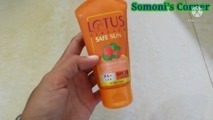 'Lotus herbals Safe sun Sunscreen Review in Hindi/Lotus Sunblock cream uses & benefits/for all skin.'
