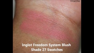 '8 Inglot Blushes Swatches'