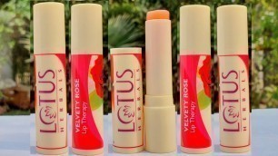 'Lotus herbals velvety rose lip therapy spf 15 lipbalm review | काले होठों को ग़ुलाबी बनायें | RARA |'