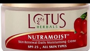 'LOTUS HERBALS NUTRAMOIST Moisturising cream for beautiful hydrated skin Honest Review in hindi/Padmi'