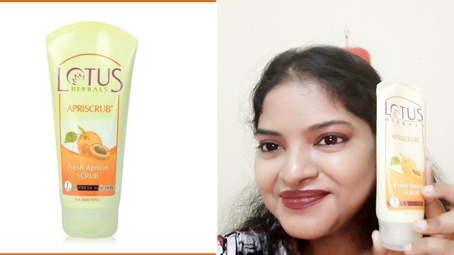 'lotus Herbals Apricot scrub Review | how to use and its benefits | LOTUS APRICOT SCRUB REAL REVIEW'