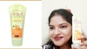 'lotus Herbals Apricot scrub Review | how to use and its benefits | LOTUS APRICOT SCRUB REAL REVIEW'