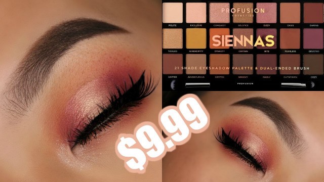 '$10 Profusion Cosmetics Siennas Eyeshadow Palette Tutorial | Hooded Eyes'