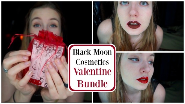 'UNBOXING | REVIEW | Black Moon Cosmetics | Bloody Valentine Bundle | Liquid to Matte Lipstick'