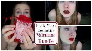 'UNBOXING | REVIEW | Black Moon Cosmetics | Bloody Valentine Bundle | Liquid to Matte Lipstick'