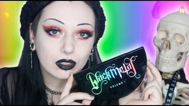 'Black Moon Cosmetics Black Metal Palette Review! | Toxic Tears'