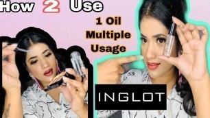 'INGLOT Duraline Mixing Oil Review & Demo in Hindi/ Must Have Product for all Makeup Lovers ❤️'