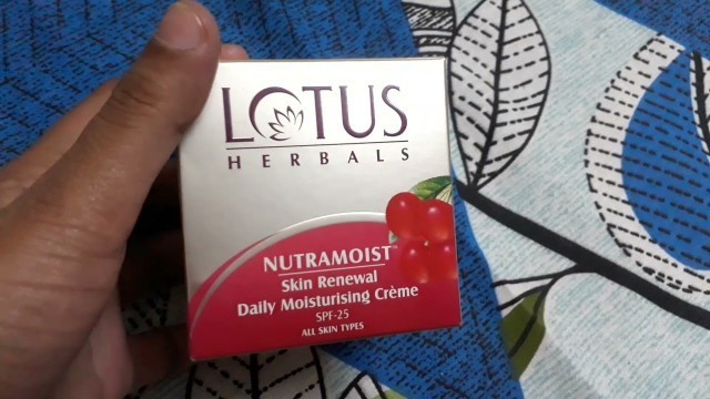 'Lotus Herbals Nutramoist Skin Renewal Daily Moisturizing Creme spf 25 Review'