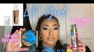 'Drugstore Makeup!Testing NEW LA Girl Matte Bronzer + Hydrating Mist'