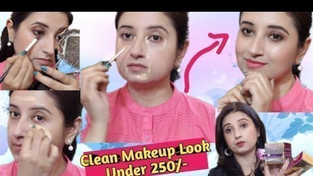 'CLEAN MAKEUP LOOK UNDER 250/- ❤️ LOTUS HERBALS YOUTHRX RESTORE PACK REVIEW #trending'