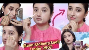 'CLEAN MAKEUP LOOK UNDER 250/- ❤️ LOTUS HERBALS YOUTHRX RESTORE PACK REVIEW #trending'