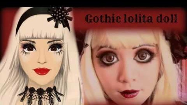 'Stardoll halloween makeup tutorial - Gothic Lolita Doll inspired by Michelle Phan'