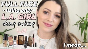 'FULL FACE Using Only L.A. GIRL MAKEUP | Under $9 Makeup'
