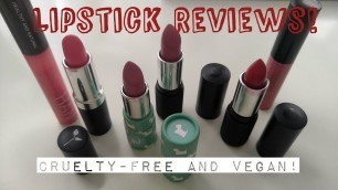 'LIPSTICK REVIEWS! | Cruelty Free and Vegan Brands (Red Apple Lipsticks, Terra Mere Organics...)'