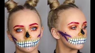 'SKULLS FOR HALLOWEEN PART 2 | RAINBOW FESTIVAL SKULL MAKEUP TUTORIAL | INGLOT AUSTRALIA'