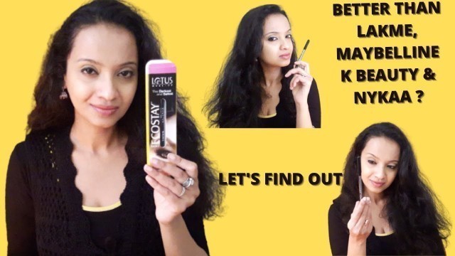 'Best Waterproof Kajal?  Lotus Ecostay Kajal Review & Demo'