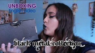 '♠UNBOXING♠ Black Metal Collection from Black Moon Cosmetics (English)| Selene Olea'