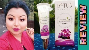 '*NEW* Lotus herbals whiteglow dark spot corrector essence review | for all skin types'
