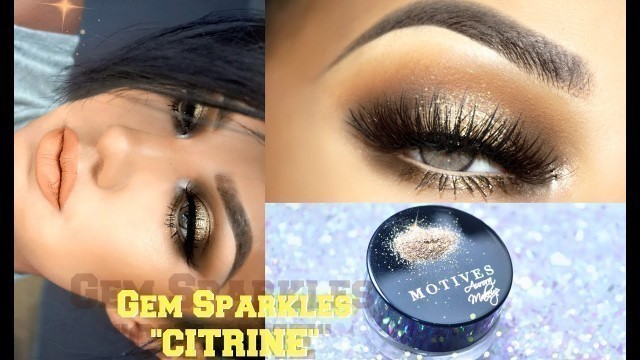 'Maquillaje CITRINE Gem Sparkles Colaboracion Motives Cosmetics / HALO Smokey Eye | auroramakeup'