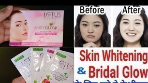 'Lotus Herbals WhiteGlow Insta Glow Fairness Facial Kit Review 