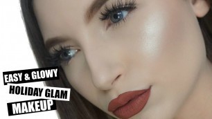 'EASY & GLOWY Holiday Glam Makeup Tutorial | Ft. Jeffree Star Cosmetics'