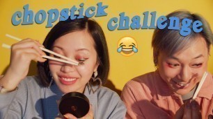 'Chopsticks as Hands Makeup Challenge'