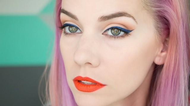 'Melt Cosmetics Bang Bang Makeup Tutorial- Blue Eyeliner'