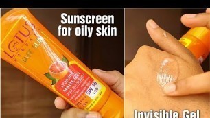 'GEL BASED SUNSCREEN❓Lotus Herbals Vitamin C Matte Gel Sunscreen Review✨Lotus Sunscreen for Oily Skin'