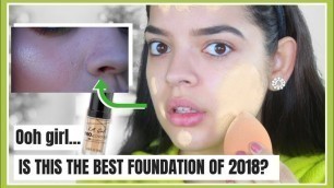 'L.A. Girl Cosmetics Pro Coverage Illuminating Foundation | Cakey or Nah?? | Jackie Flores'
