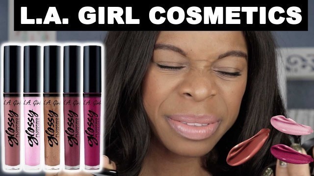 'LA Girl Cosmetics Glossy Plumping Lip Gloss Swatches | PuckerUpBabe'