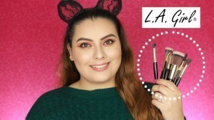 'NUEVAS! LA Girl Cosmetics Brochas + Esponja - Primeras Impresiones en Detalle & Demo | sheilabere♡'