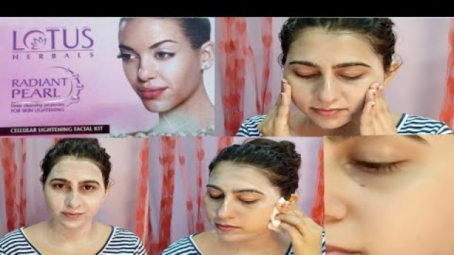 'Lotus Herbals Pearl skin Lightening Facial// Review + Demo// Nishastylingtrend'