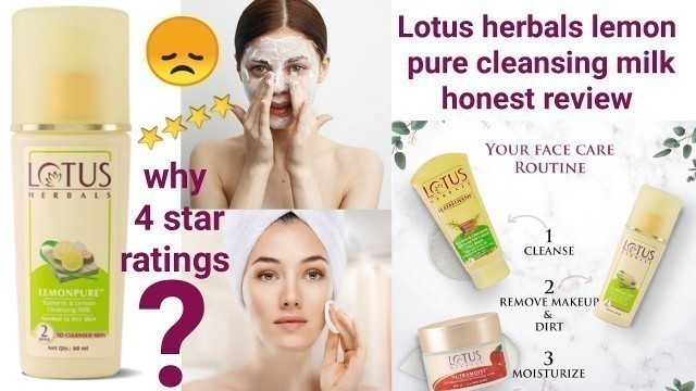 'Lotus herbals lemon pure cleansing milk honest review || Cleansing milk for normal to dry skin ||'