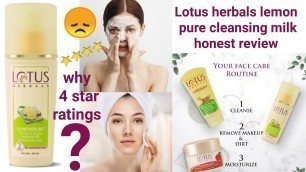 'Lotus herbals lemon pure cleansing milk honest review || Cleansing milk for normal to dry skin ||'