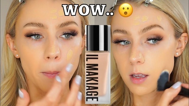 'First Time Trying IL MAKIAGE Foundation + Concealer | 6 Hour Wear Test 