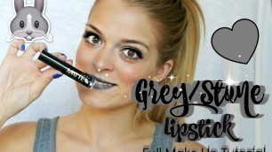 'Grey / Stone Lipstick Full Make Up Look || LA Girl Cosmetics | Tutorial'
